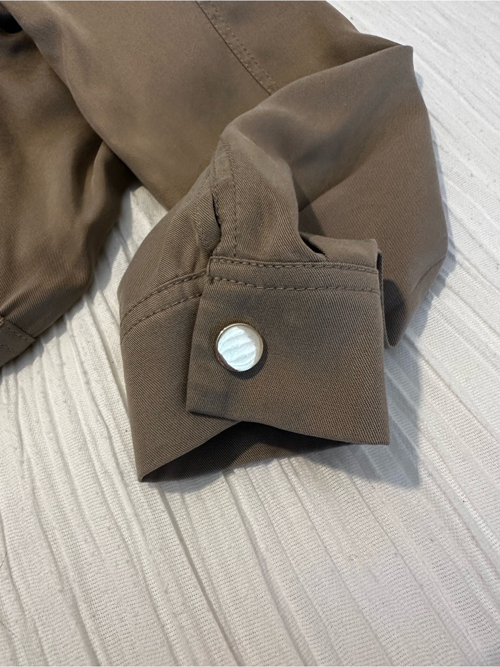 ME+EM Taupe Utility Tie-Waist Jumpsuit with Zip Pockets - Picture 11 of 14